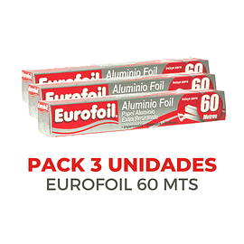 PACK 3 unidades Eurofoil 60 Mts / Caja