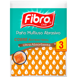 PAÑO MULTIUSO COBRE ANTIBACTERIAL ABRASIVO x3