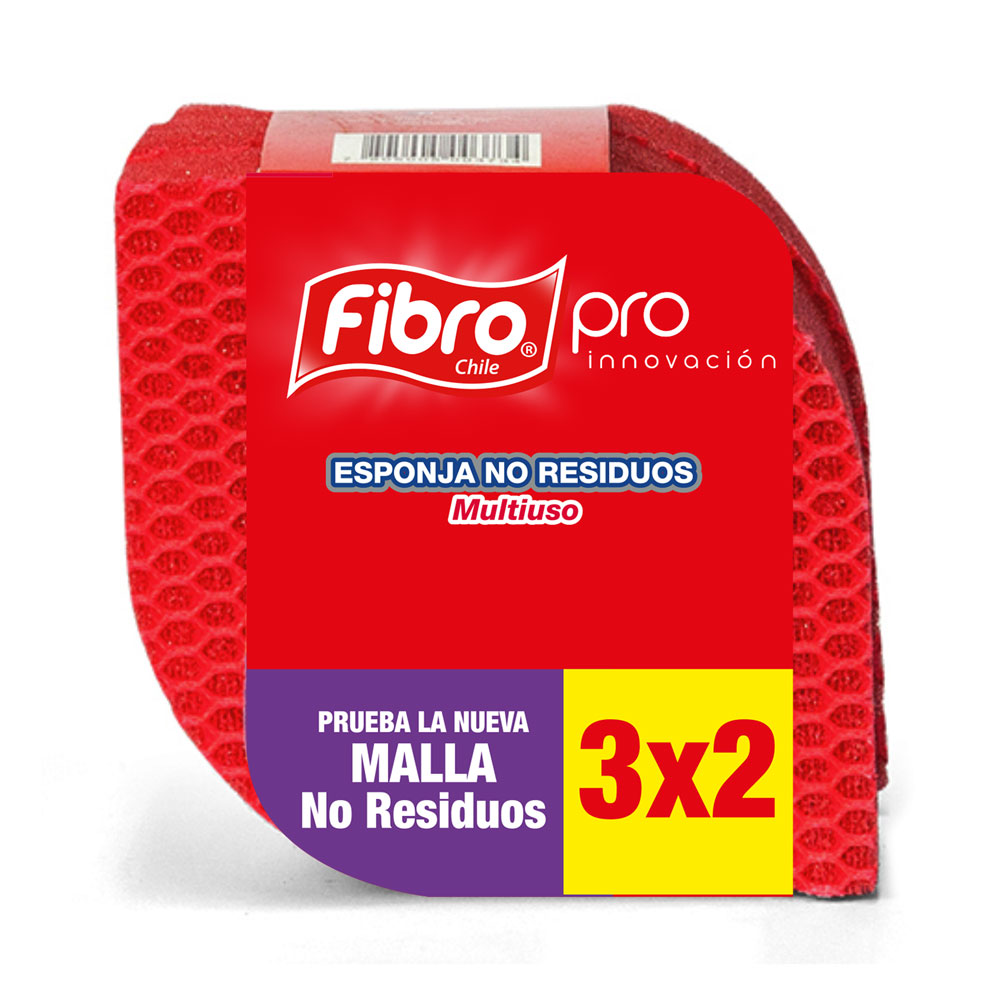 Esponja Fibro Pro 3x2 Roja