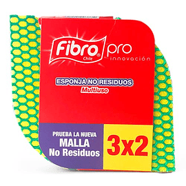 Esponja Fibro Pro 3x2 Verde
