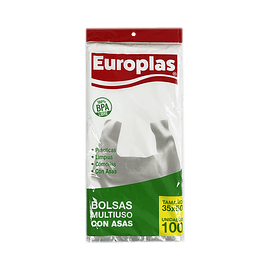 Bolsa multiuso 35x50 cm c/asas 100 unidades.