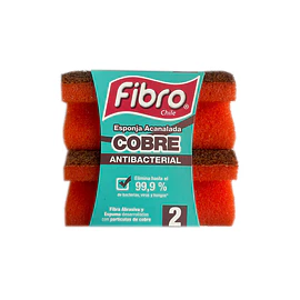 Esponja Cobre acanalada x2