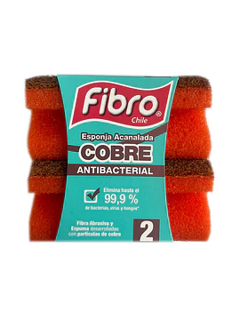 Esponja Cobre acanalada x2