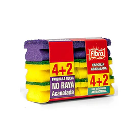 Esponja Acanalada 4+2