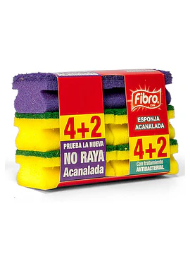 Esponja Acanalada 4+2