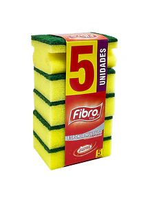 Esponja lisa + acanalada 4+1