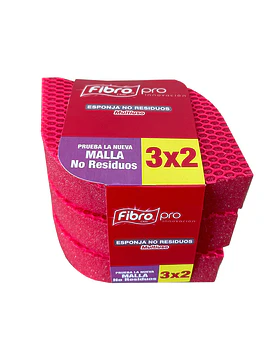 Esponja Fibro Pro 3x2 Roja