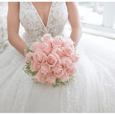 Bouquet de boda flores naturales ROSAS NUDE