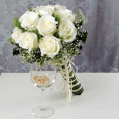 Bouquet de boda flores naturales ROSAS BLANCAS