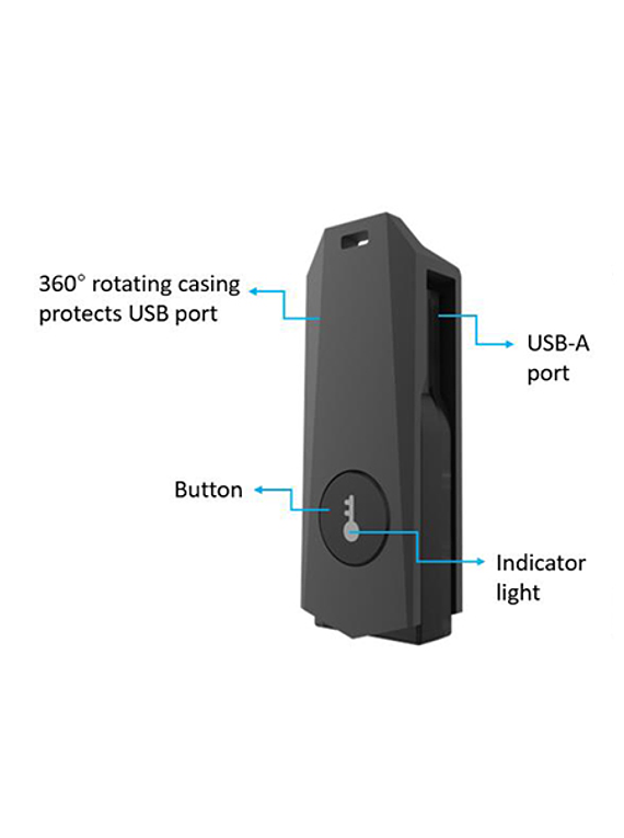 eSecu FIDO2 Pro Security Key - Bluetooth, USB-A, NFC 