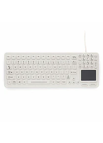 iKey SLK-97-TP - Teclado Selado com Touchpad Integrado e Retroiluminação (Branco)