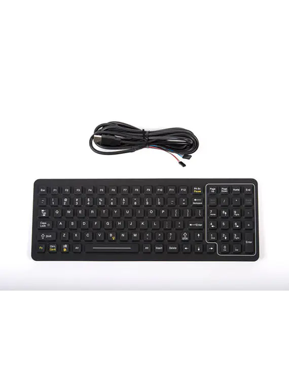 iKey SLK-101-8L-OEM - Teclado OEM Fino e Robusto com 8 Níveis de Retroiluminação