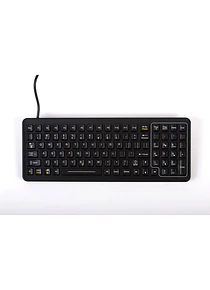 iKey SLK-101-8L - Teclado Fino e Robusto com 8 Níveis de Retroiluminação