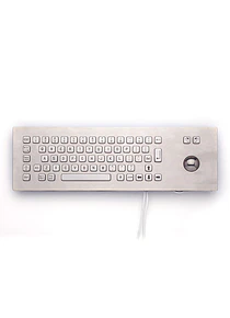iKey PM-65-TB-SS - Teclado em Aço Inoxidável para Montagem em Painel com Trackball