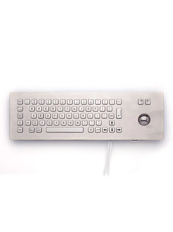 iKey PM-65-TB-SS - Teclado em Aço Inoxidável para Montagem em Painel com Trackball