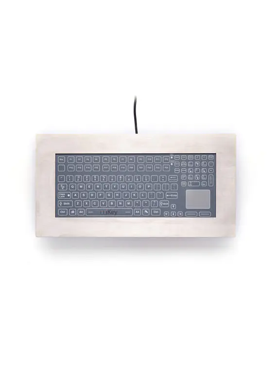 iKey PM-5K-MEM-TP - Teclado de Membrana em Aço Inoxidável para Montagem em Painel com Touchpad
