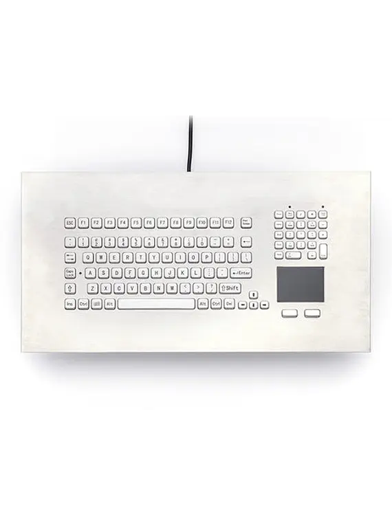 iKey PM-102-SS - Teclado em Aço Inoxidável para Montagem em Painel com Teclado Numérico e Touchpad
