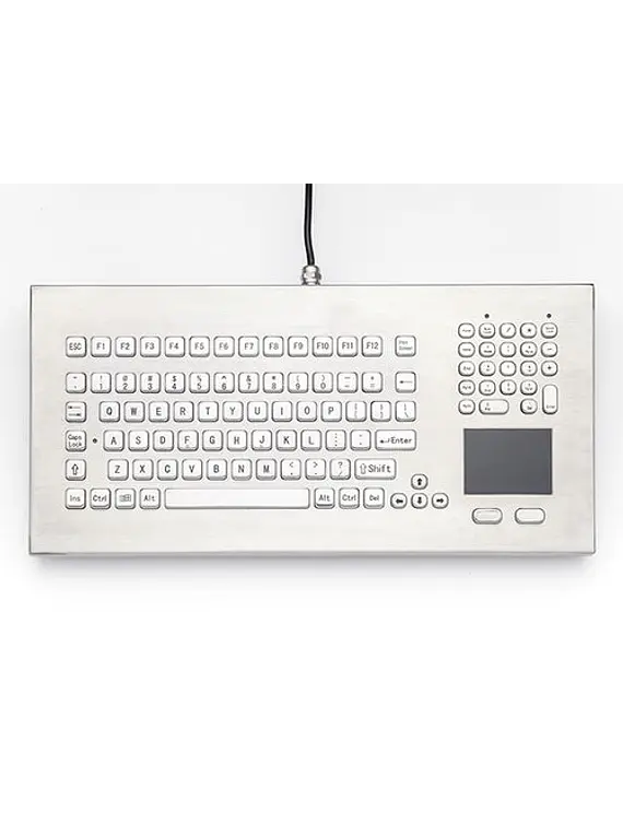 iKey DT-102-SS - Teclado em Aço Inoxidável com Touchpad
