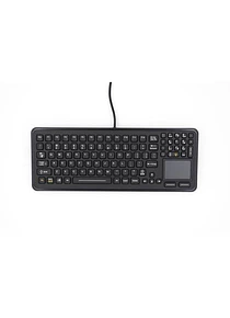 iKey SLK-97-TP - Teclado Selado com Touchpad Integrado e Retroiluminação (Preto)