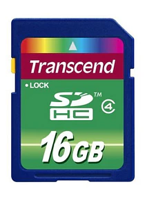 Cartão de Memória SDHC Transcend 16 GB Classe 4