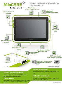 Tablet Mitac MioCare L135 3G com Leitor 2D