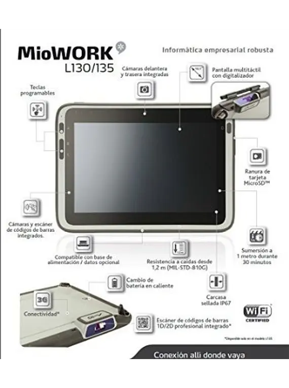 Tablet Empresarial Mitac MioWork L135 3G 10,1