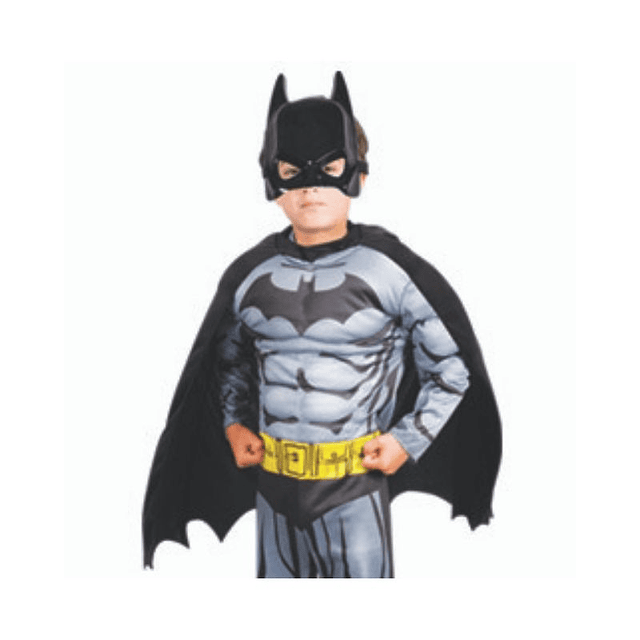 Disfraz Batman Deluxe con Musculos Talla 7/8 1 Uni