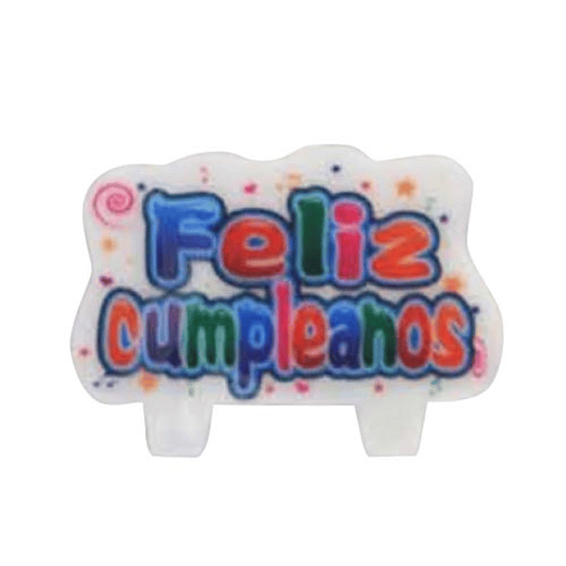 Vela Plana Feliz Cumpleaños 1 Uni