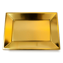 Bandeja Rectangular Metal Oro 3 Uni