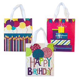 Bolsa De Regalo Iconos Happy Birthday Grande 1 Uni