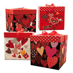 Caja Regalo Corazones 22Cm 1 Uni