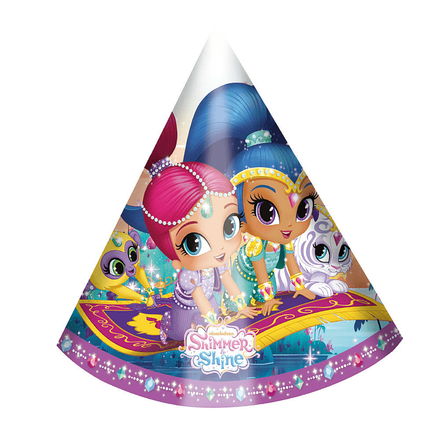 Gorro Invitados Shimmer & Shine 6 Uni