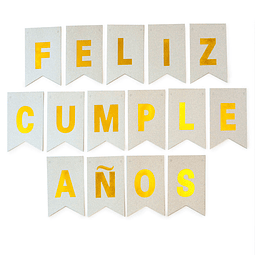 Guirnalda Banderin Feliz Cumpleaños Plateada 3M 1 Uni