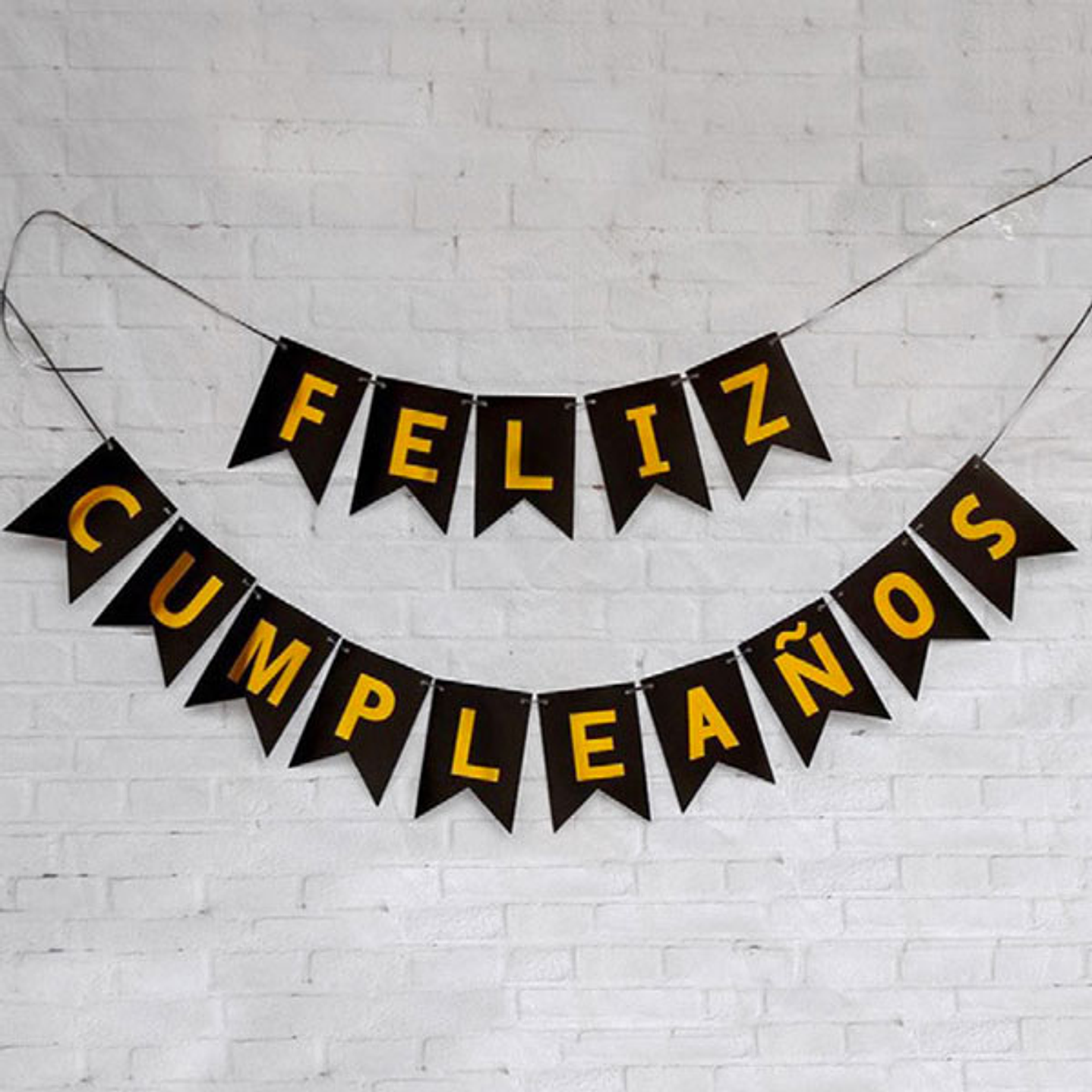 Guirnalda Banderin Feliz Cumpleaños Negra 3M 1 Uni