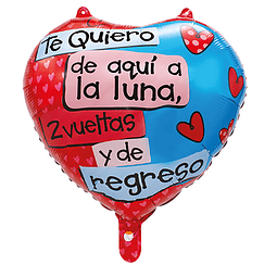 Globo Corazón 18" Te Quiero De Aquí A 1 Uni