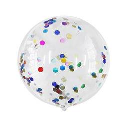 Globo Burbuja C/Confetti Colores/Surtidos 1 Uni