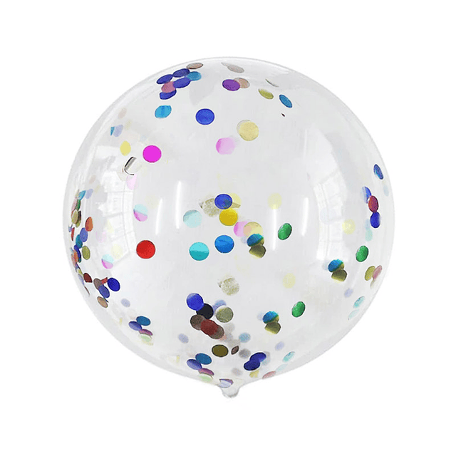 Globo Burbuja C/Confetti Colores/Surtidos 1 Uni
