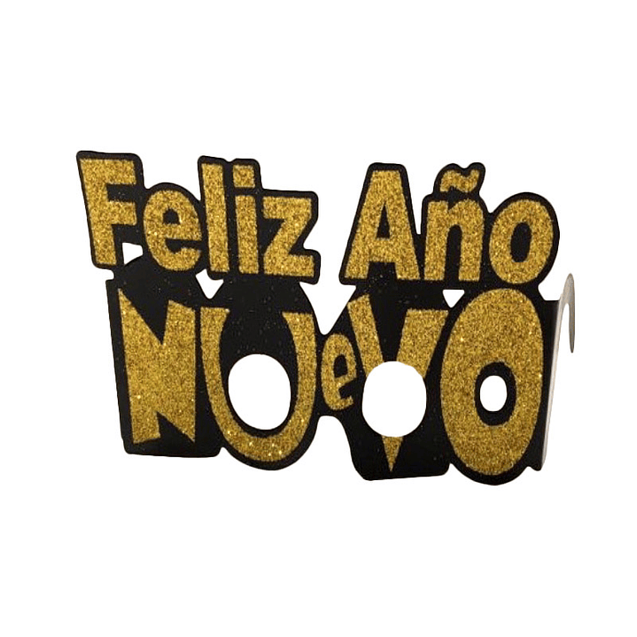 Anteojo Feliz Año Nuevo Dorado 3 Uni