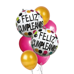 7 Globos Feliz Cumpleaños