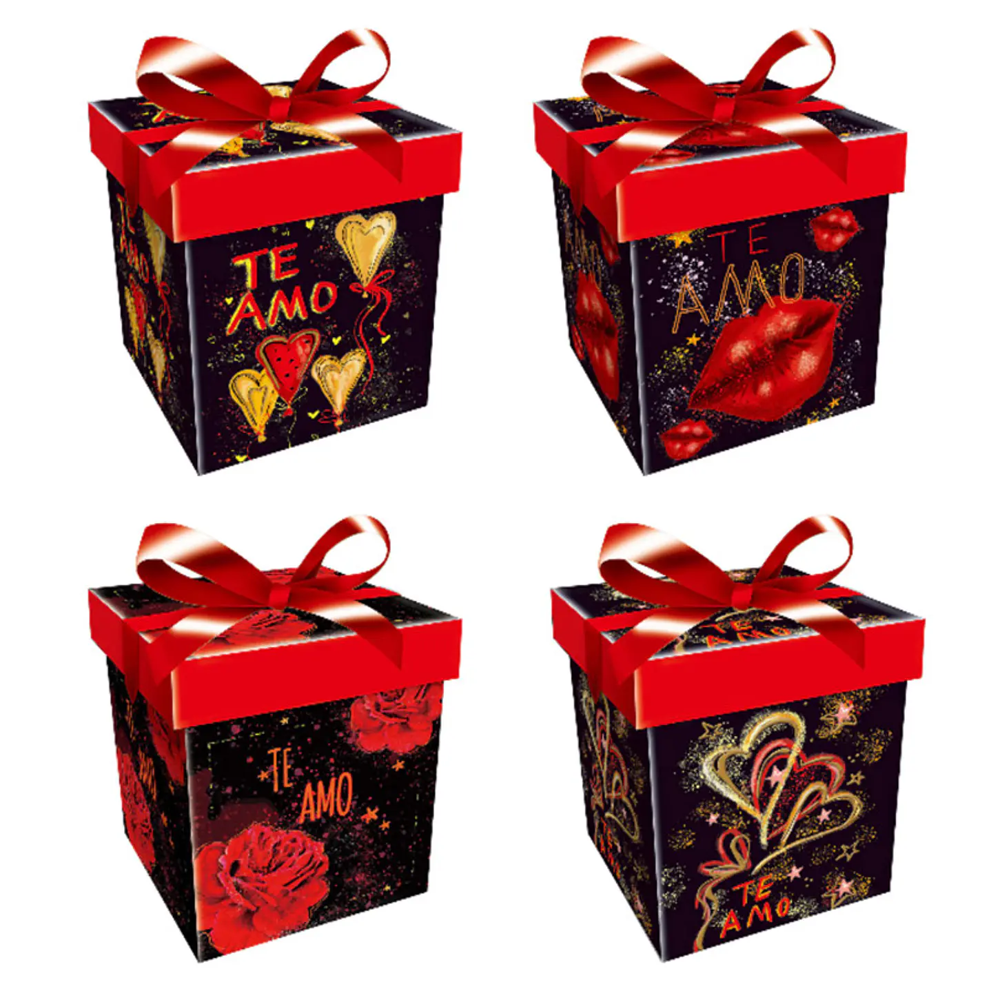 Caja De Regalo Te Amo 22x22cm 1 Uni