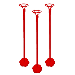 Set Varilla 40cm Con Base Rojo 3 Uni