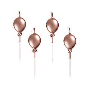 Velas Globos Rose Gold 4Uni