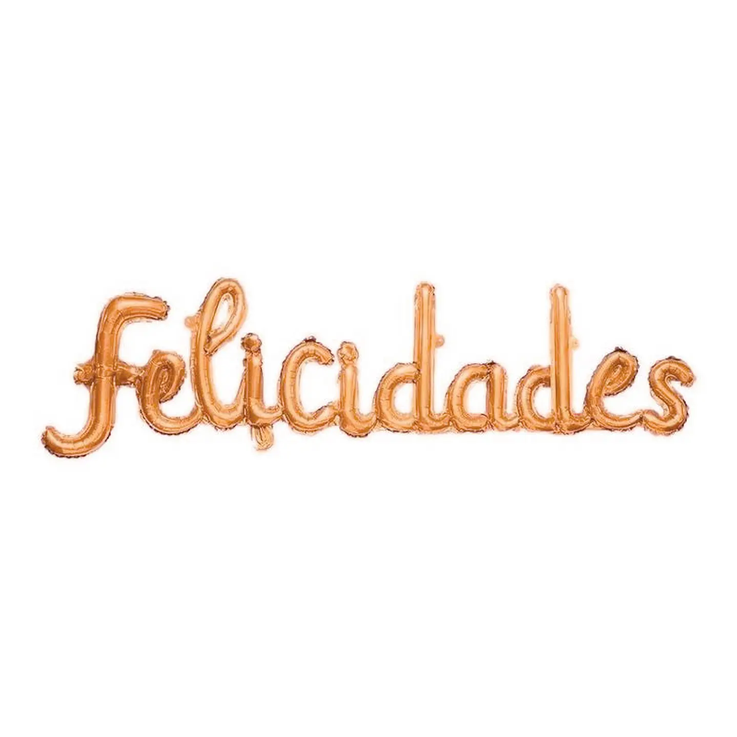 Globo Felicidades Cursiva Cobre 1 Uni