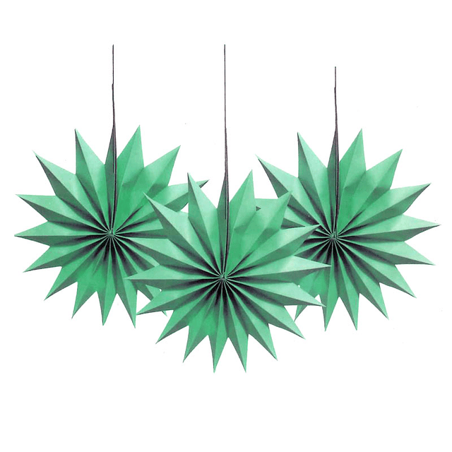 Deco Estrellas Verde 6 Uni