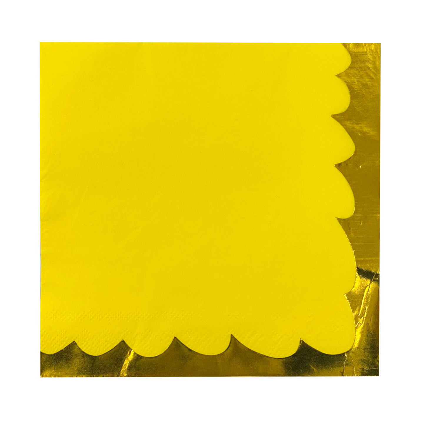 Servilleta 33X33Cm Amarillo Borde Dorado 1 Uni