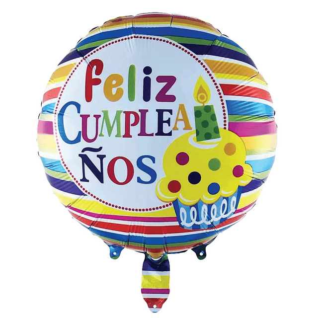 Globo 18" Feliz Cumpleaños Cupcake 1 Uni