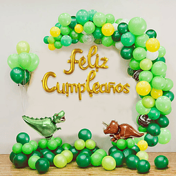 Set Arco Globos Feliz Cumpleaños Dinosaurios 1 Uni