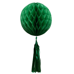 Deco Papel Bola con Porra Verde 30CM 1 Uni