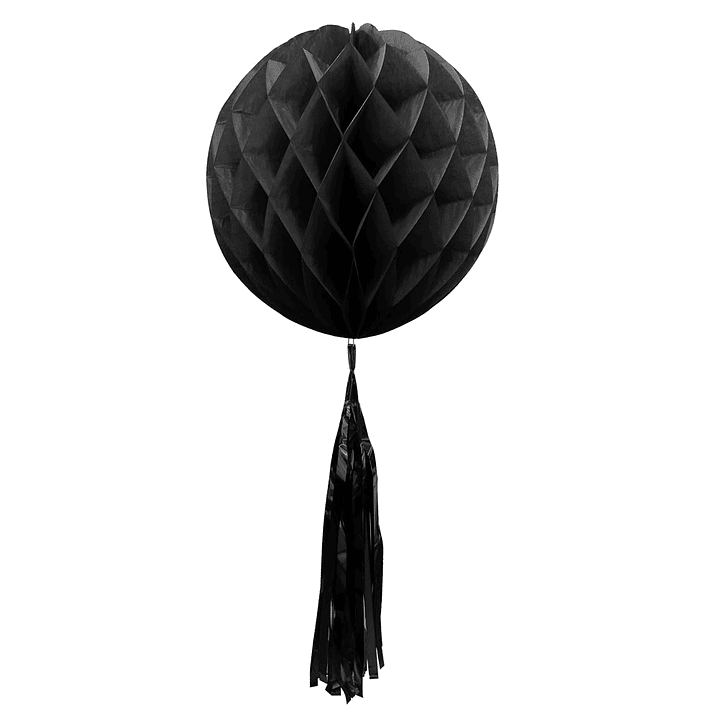 Deco Papel Bola con Porra Negro 30CM 1 Uni