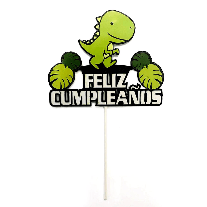 Topper Feliz Cumpleaños Dinosaurios 1 Uni